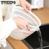 WTEMPO Household Vegetable Dehydrator Semi-automatic Wash Basin Salad Fruit Drain Basket Kitchen Manual Water Thrower