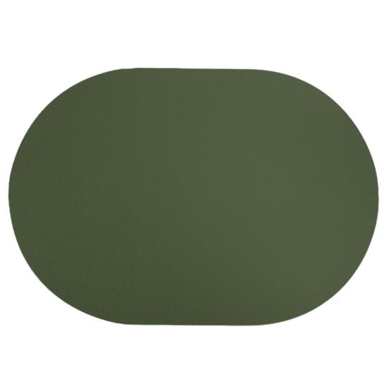 Ovales Western-Tischset aus Kunstleder, faltbar, platzsparend, einfache Aufbewahrung, verschleißfeste Schutzunterlage