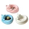 3D Printed Curled Sleeping Cat Planter Multi-Functional Figurine with Bowl-Holding & Ring Tail