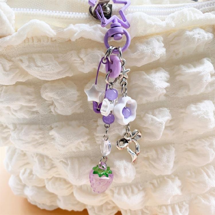 Multipurpose Love Star Bowknot Charm Portable Key Holder for Stylish Women Practical Bag Accessory for Daily Use