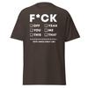 F*CK Checklist Funny Adult Humor T-Shirt