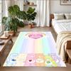 Anti‑Slip Crystal Velvet Floor Rug, Care Bears Design Carpet for Indoor Living Bedroom Home Decoration
