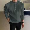 Men's Half-High Collar Button-Down Knit Pullover Sweater for Autumn/Winter