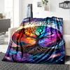 Cosmic Tree Of Life Home Customize Your Name Blankets Soft Cozy Lightweight Allseason Multiuse Throw Perfect For Couch Office Bed Living Room Picnic