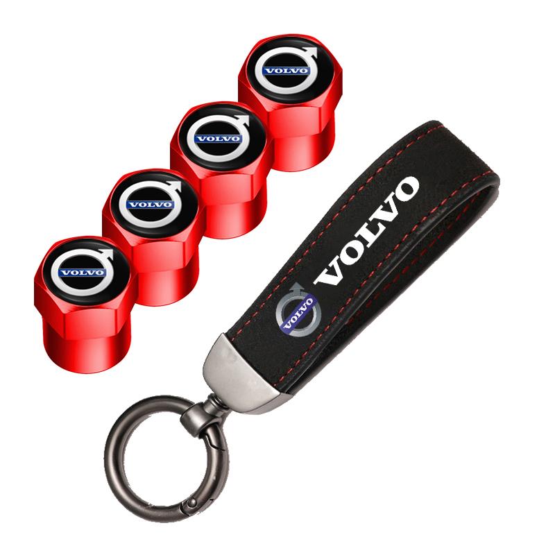Car Tire Wheel Valve Caps Cover/Car Key Chain Ring Keychain For Volvo AWD V60 V40 XC90 S60 XC60 S90 V90 CX70 XC40 C40 C70 EX90