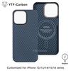 YTF For iPhone 12 Pro Max/13 Pro/14 Pro Max/15 Pro Max/16 Pro Max Genuine Carbon Fiber Aramid Case Ultra Thin Protective Cover