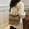 Neutral Square Bag, Suitable for Both Men and Women, Tote Bag Style, Great for Travel and Photo Shoots, Leopard Print Design.
