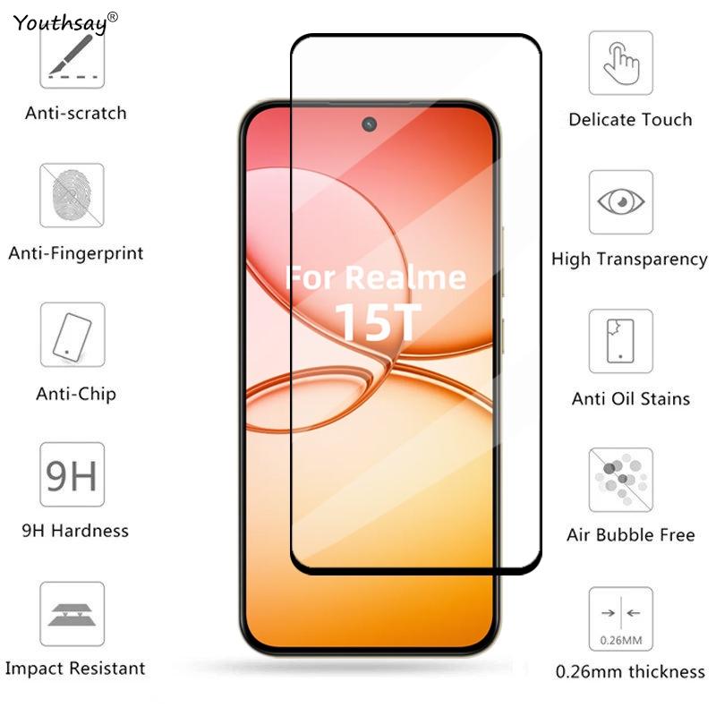 Full Cover Tempered Glass For Realme 15T Glass Realme 15T Screen Protector Protective Phone Lens Film For Realme 15T