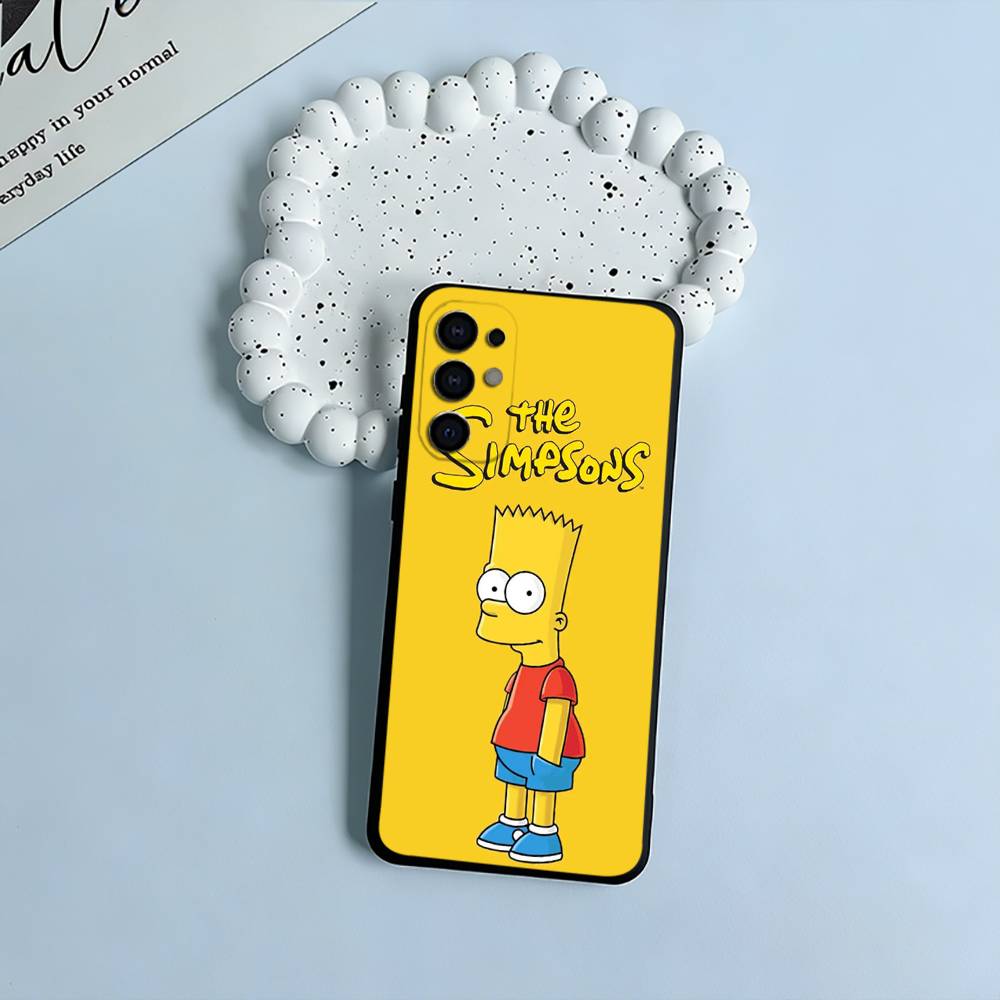Simpsons-Funny Cartoon Phone Case For Samsung S25,S24,S21,S22,S23,S30,Ultra,S20,Plus,Fe,Lite,Black Soft Silicone