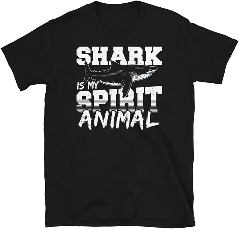 Shark Is My Spirit Animal Shark Fin Ocean Fish TShirt 100 Cotton ONeck Short Sleeve Summer Casual Mens Tshirt Streetwear