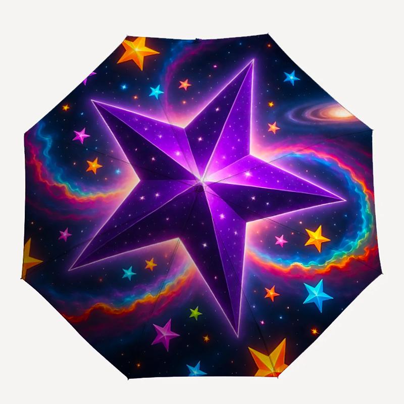 

1pc Cosmic Starry Sky Folding Umbrella | Elegant Design, Fashionable Accessory, Durable Construction, Sturdy Ribs yy251107135