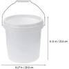 Cabilock Plastic Barrel Containers with Lids Heavy Duty Buckets Small Paints Bucket White Pails with Lids Dog Food Storage Container Plastic Gallon