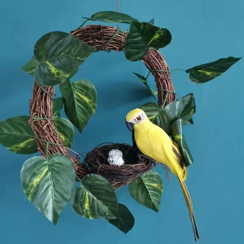 Small Magpie Feather Bird Ornament for Garden and Decor