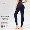 Seamless High Waist Women's Sports Leggings - Peach Lift Tummy Control for Running and Yoga