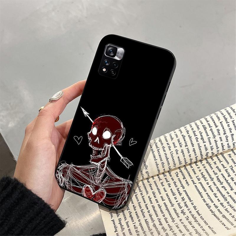Phone Case For Xiaomi Redmi note 14 Pro 14 13 12 11 10 Pro 14S 12S 11S Redmi 14C 13C 10 Skeleton Art