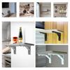 8/10/12/14Inch Triangle Folding Angle Bracket Adjustable Wall Mounted Shelf Brackets Heavy Duty Metal Collapsible Shelf Bracket