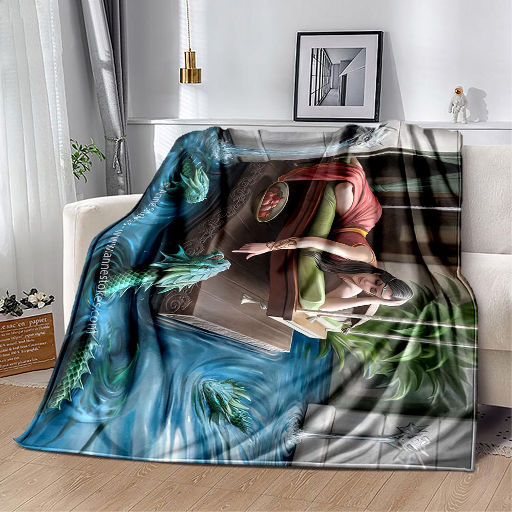 Gothic Style Blanket Comfortable Perfect for Bed Picnics Couch Four Seasons Multipurpose Playful Design Birthday Christmas Gift Blanket