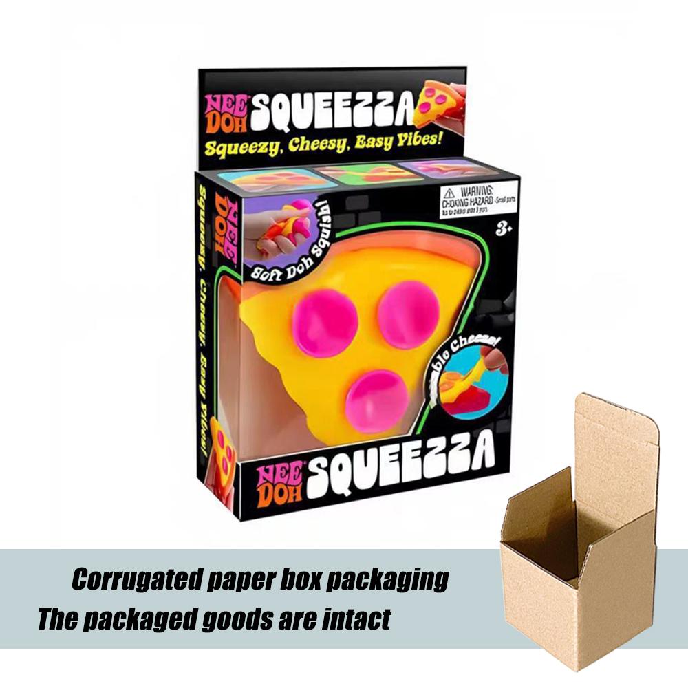 Needoh Peace O' Cake Pizza Fusselball Quetschspielzeug Nee Doh Eiswürfel Stress Fidget Sensorisches Spielzeug Stressabbau Langsam Rückprallende Spielzeuge