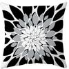 Black and White Floral Pattern Square Pillow Covers Set ,,sofa and Chair Cushion Covers, Home Bedroom Room Decoration