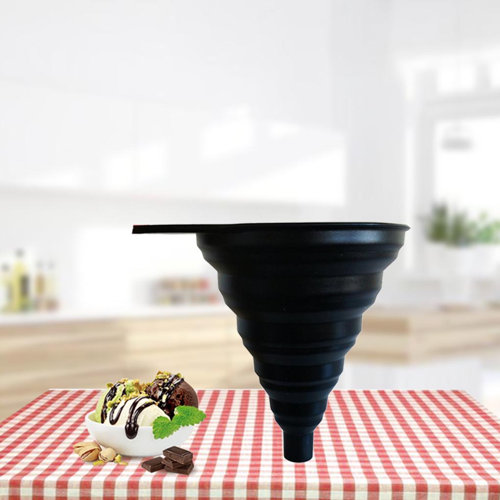 Gel Foldable Collapsible Funnel Hopper Kitchen Accessories Cooking Tool