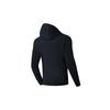 Li-Ning Fitness Series Solid Color Logo Print Zip Hoodie Long Sleeve Jacket Men Jackets Black AFDT025-1