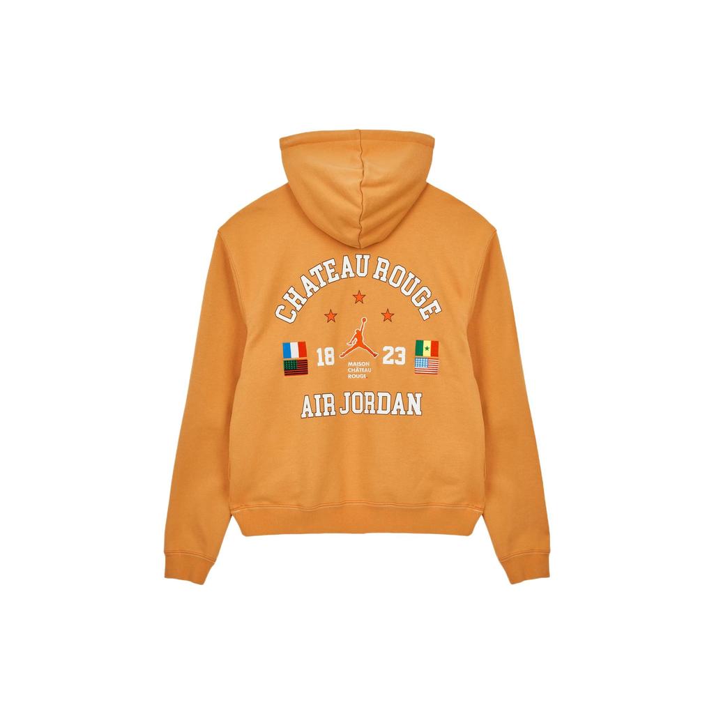 Jordan X Maison Chateau Rouge French Terry Letter Print Hoodie Men Tops Orange DJ9773-839