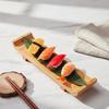 Sushi Plate Rectangular Bamboo Board Sashimi Tray Heat Resistant Platter for Home Party Food Display