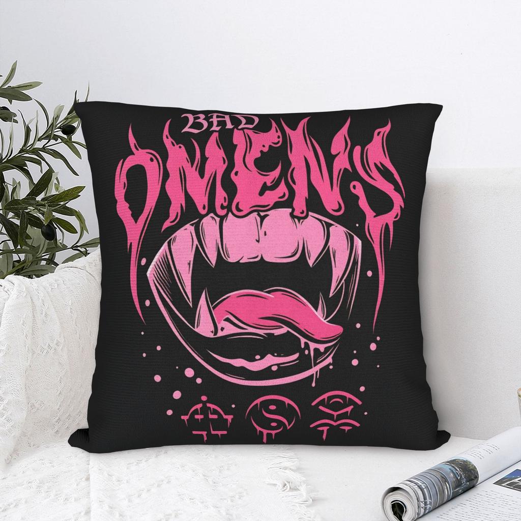 Bads Omensss Do You Feel Love Tour Pillow Case Graphic Pillow Cover For Sofa Bedroom Home Decor Funny Pillowcases
