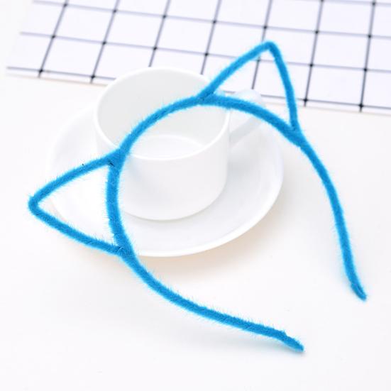 2ks Čelenky s kočičími uši Leopardí potisk Černá kočka Kotě Zvířecí uši Vlasová obruč Halloweenská kostýmová párty Cosplay doplňky