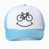 Bike Smile Print Graphic Baseball Cap Summer Casual Unisex Breathable Sun Hat Fashion Mesh Adjustable Snapback