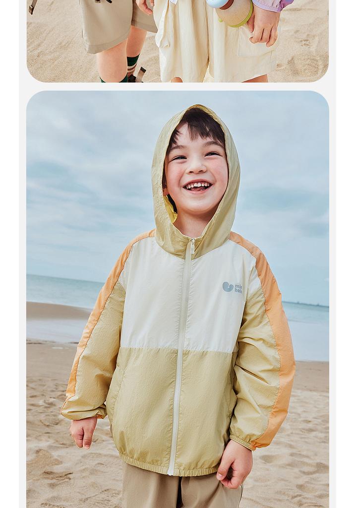 Mini Balabala Cool Sunscreen Clothes for Boys and Girls, Baby Lightweight Original Yarn Sunscreen Jacket