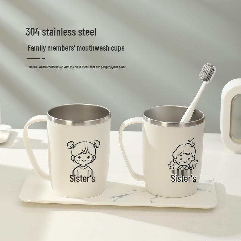 304 Stainless Steel Family Toothbrush Holder - Parent-Child Set for 3-5 Members