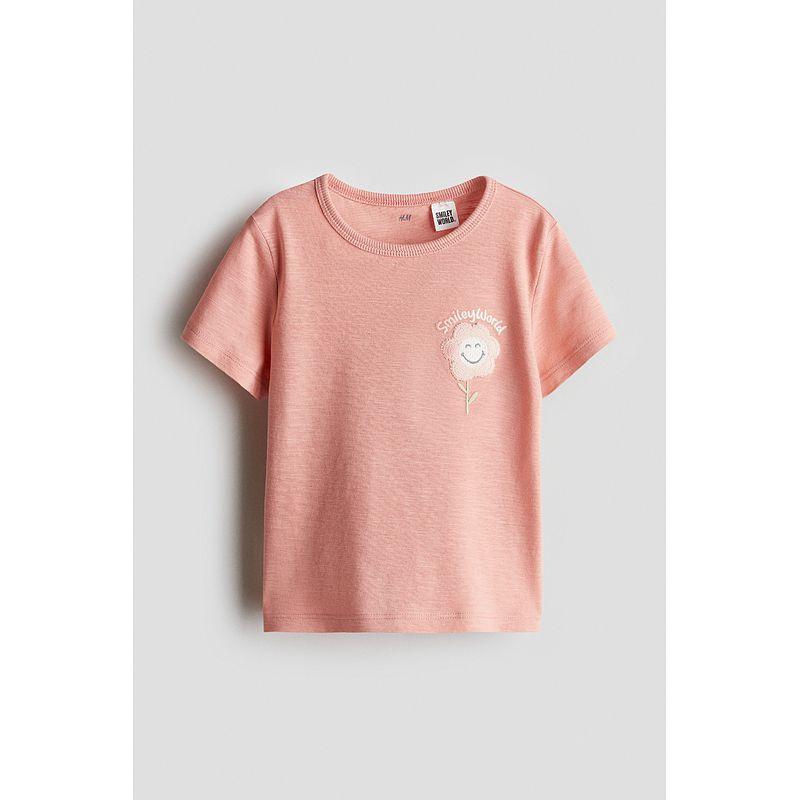 

Детская одежда HM для девочек, летняя новинка 2025 года, топы с принтом 1274204 Coral powder/SmileyWorld® 140/68((8-10Y))