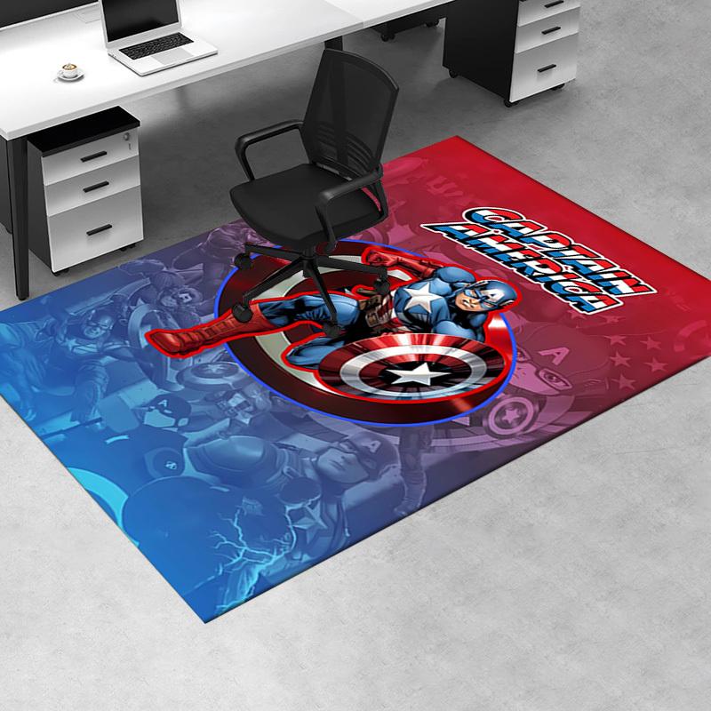 3D Printed Captain America,Shield,Hero Anti-Slip Rug - Machine Washable Office Rug for Living Room, Bedroom, Office - Multiple Sizes