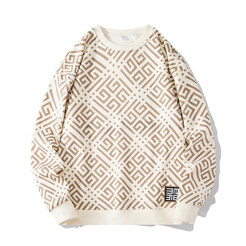 Spring and Autumn Loose Sweater Men Plus Size Round Neck Casual Men's Long Sleeve Sweater