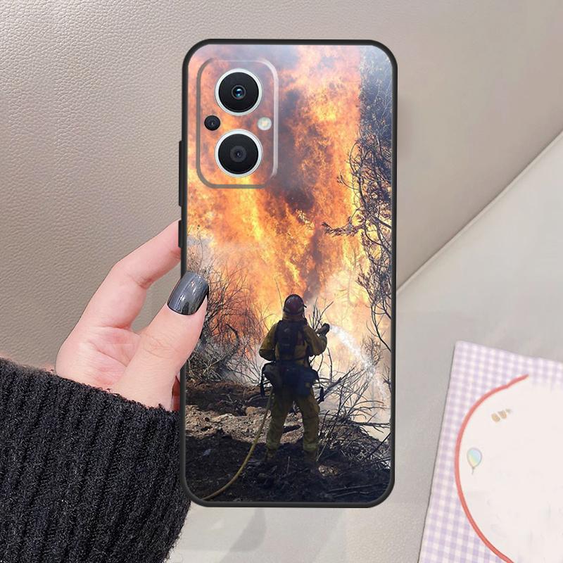 Firefighter Heroes Fireman Funda For OPPO Reno 13 11 12 14 Pro 13F 14F 12F 11F 7 8 Lite OPPO Find X5 X6 X8 X9 Pro Case