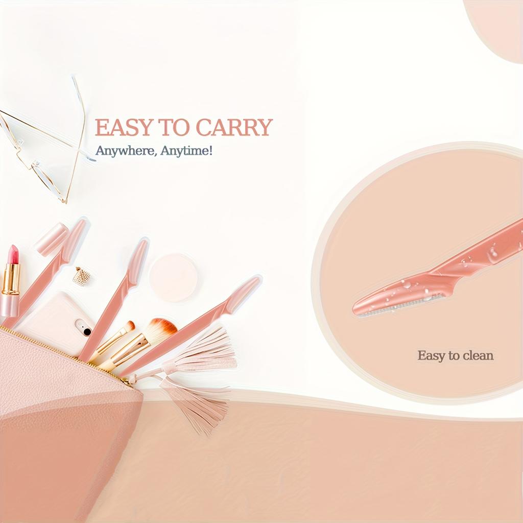 12pcs Stainless Steel Eyebrow Trimmer with Protective Cover | Suitable for Men and Women - Precision Shaving Device for Face