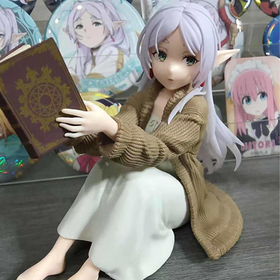 Frieren Beyond Journey'S End Frieren Casual Wear Figure Reading Book Pvc Action Figure Collectible Model Toy Gift