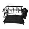 Dish Drying Rack Iron Multipurpose 2 Tier Cutlery Holder Small Dinnerware Drainer Chopsticks Cutlery Countertop Drying Rack