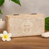 Storage Box Buddha Face Whitewash 17x10x4.2cm