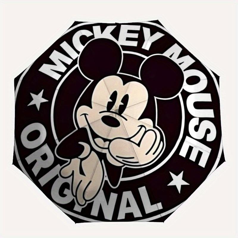 

1pc Mickey Mouse Automatic Umbrella, Portable Foldable 8-Rib Manual Open with Skeleton Hand, Durable Canopy yy250730140