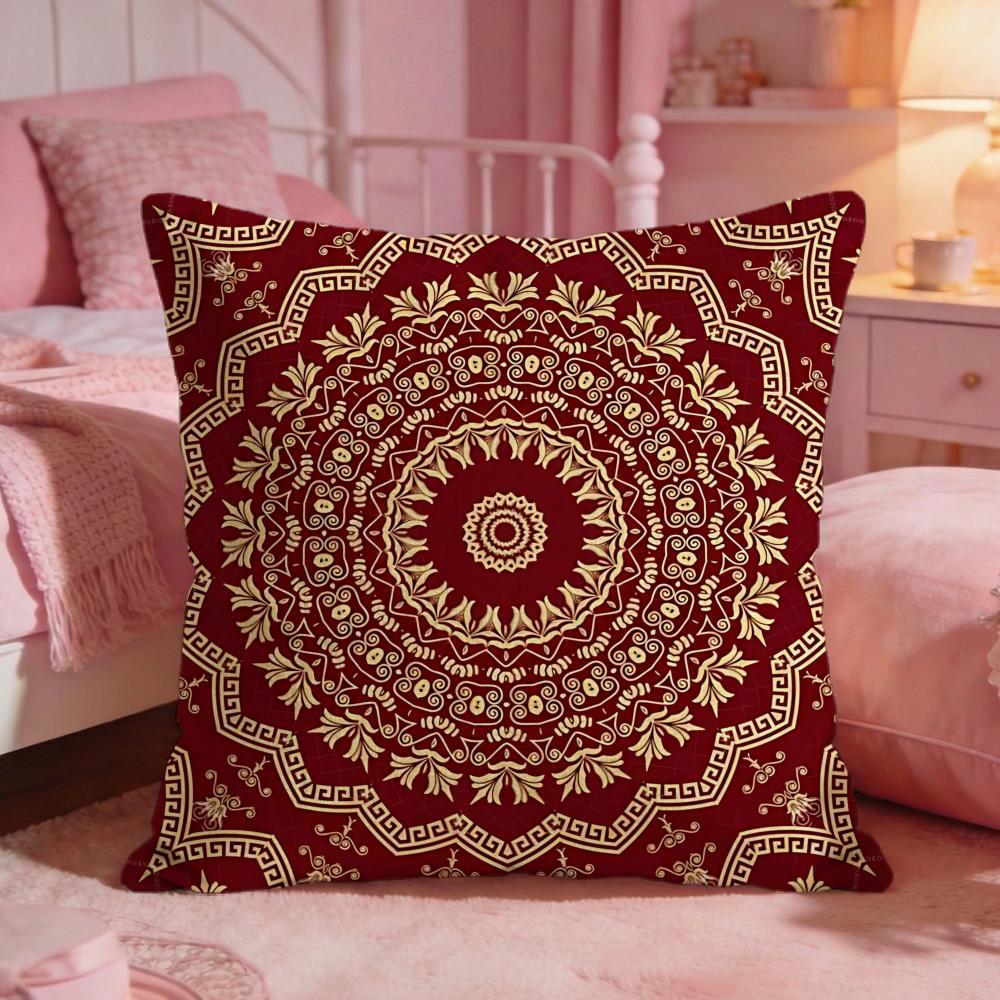 Ornate European Retro MotifS Cushion Cover Premium Comfort Reversible Pillow Cove Two In One Design for Any Room Car Interior