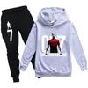 3-12 Years Spring Autumn Football CR7 Print Hoodie+Pants Suit Boy Sweatshirt 2PCS Sets Boys Pants Suits Children's Clothing.