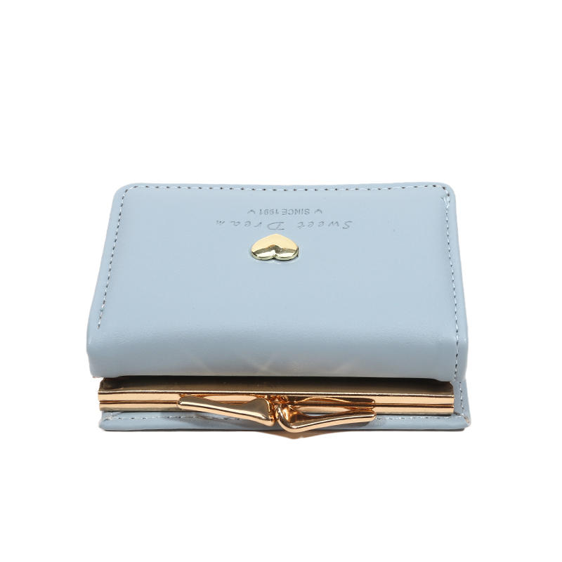 Fashionable Compact Short Wallet Women Cute Mini Folding Wallet Multiple Card Slots Credit Card Holder