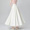 Pink Belly-closing High Waist A-line Skirt for Women In Summer First Love Pleated Umbrella Skirt Drooping Long Skirt