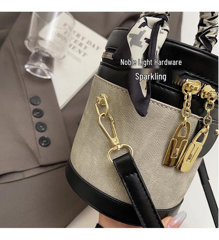 Minimalistická crossbody taška s barevnými bloky: Dámská válcová kabelka na podzim/zimu 2025 - Pokročilá, módní, všestranná