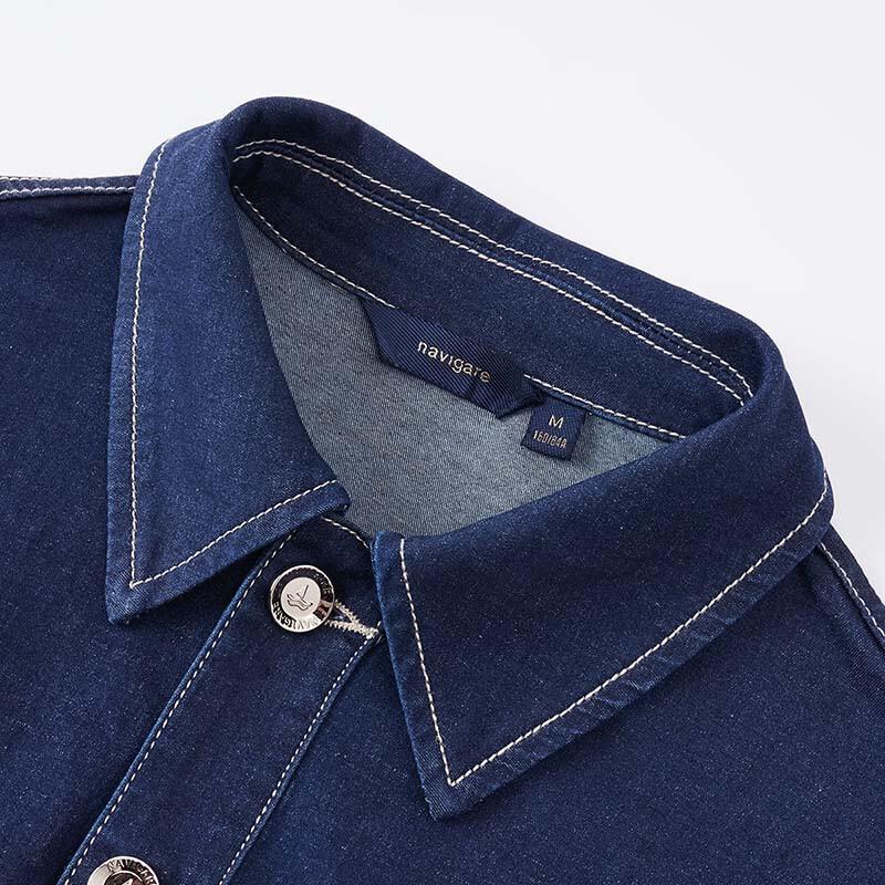 Navigare Elegant Denim A-line Dress