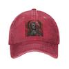 Santa Muerte Saint Death Goth Mexican Muertos Skull Washed Denim Cap  Baseball Caps Adjustable Hat Summer Unisex Baseball Hats