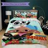 Custom Name Bing Bunny Pattern Bedding uilt Set uilt Cover Pillowcase Home Decoration Birthday Gift (1*duvet cover+2*pillowcase without core)