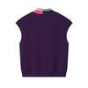 FILA × KOLOR BEACON Fashion Versatile Knitted Vest Women tops Royal-Purple F11W636107FPU